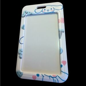 Cute White and Blue Sanrio Cinnamoroll Hard Plastic Badge Holder